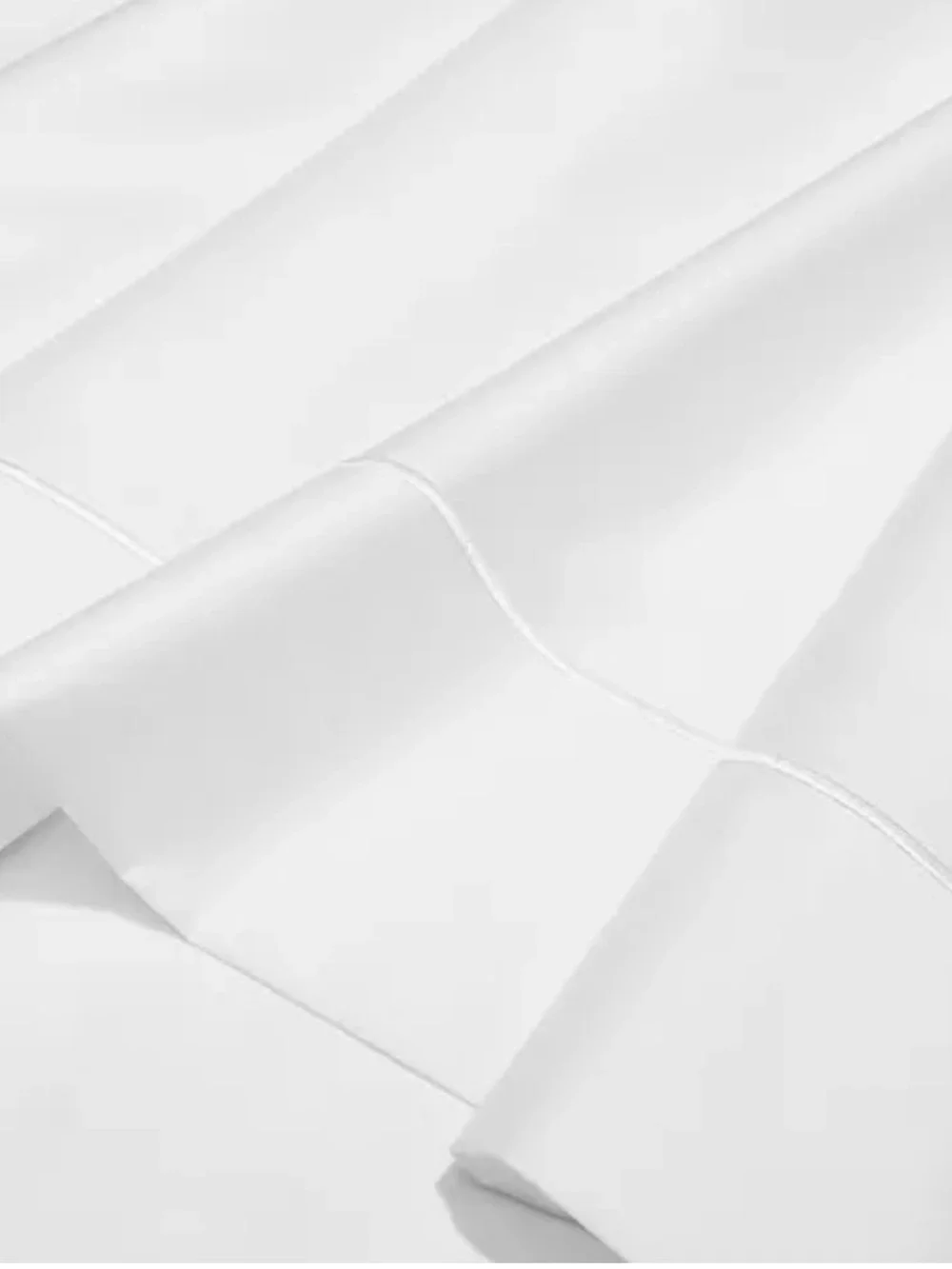 Hudson Park Collection 500TC Pima Cotton Sateen Flat Sheet Queen White